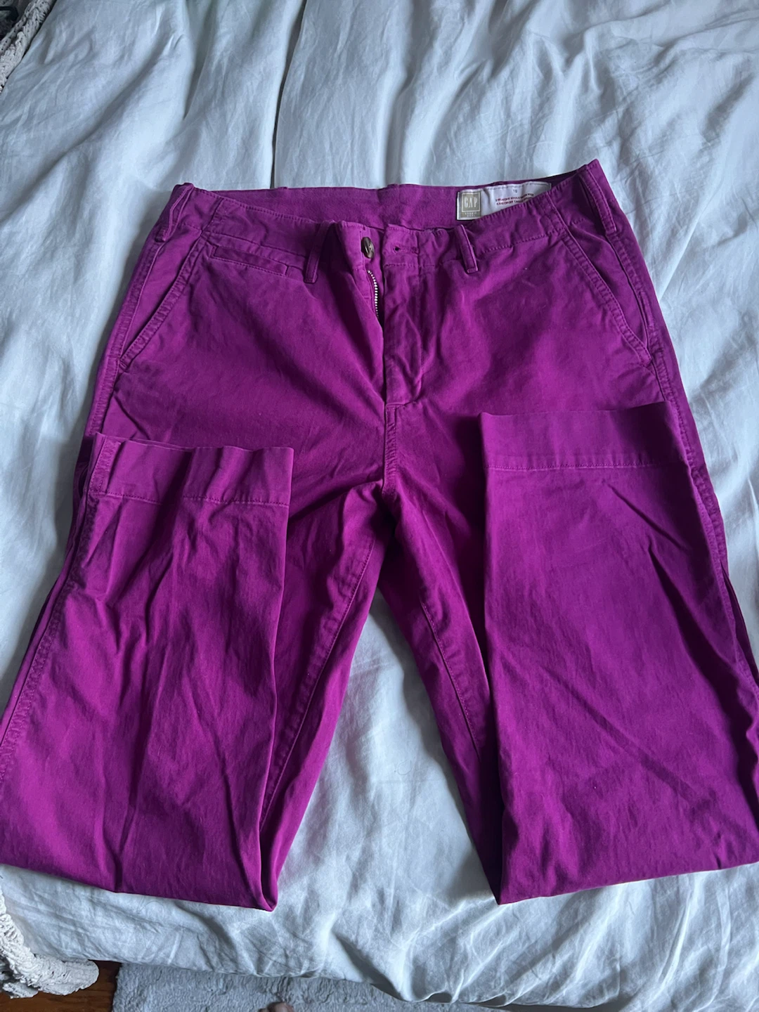GAP Straight Khaki High Rise Pants Size 10