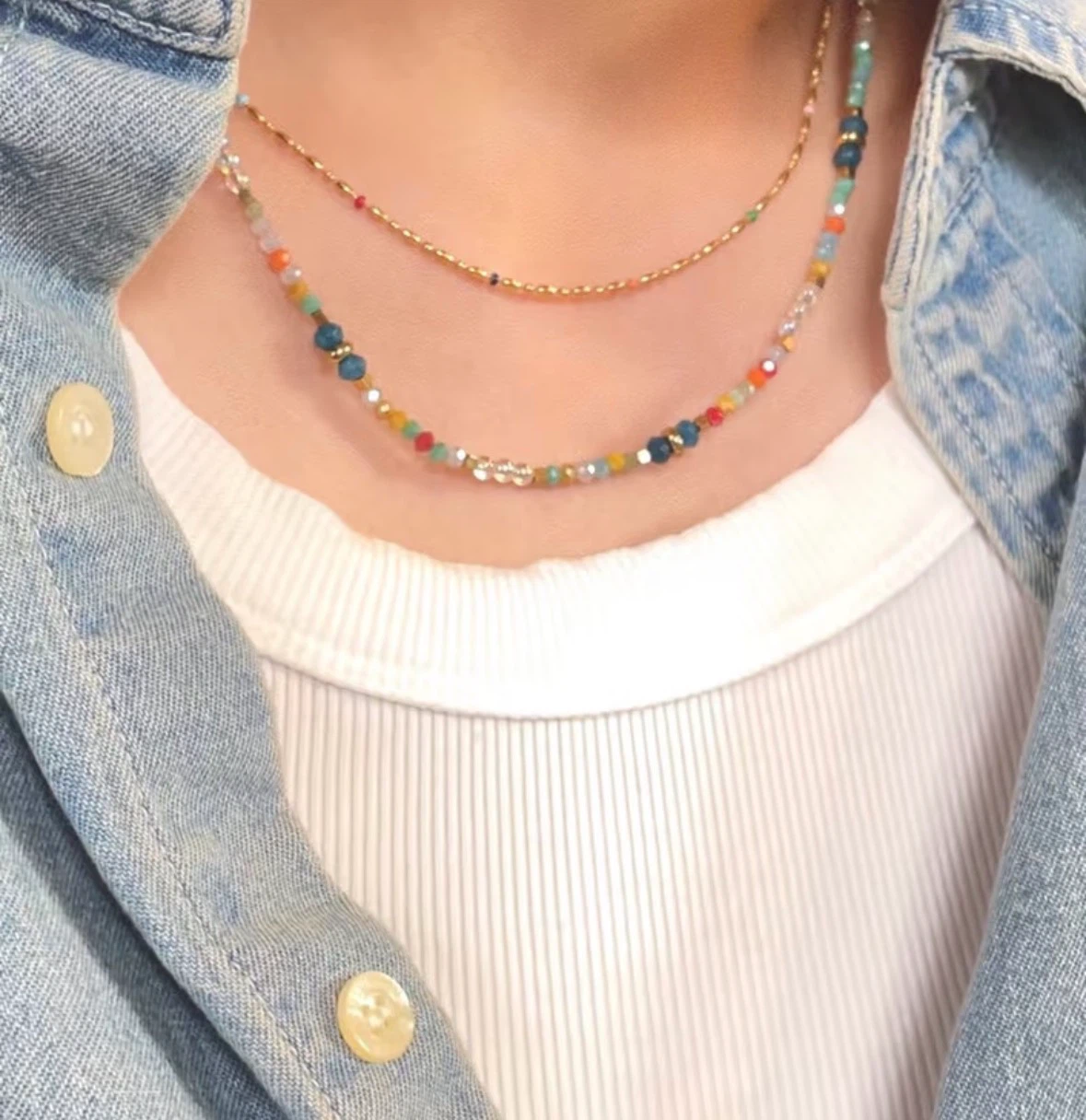 Bewerd. Beaded Heart Charm Necklace - photo 2