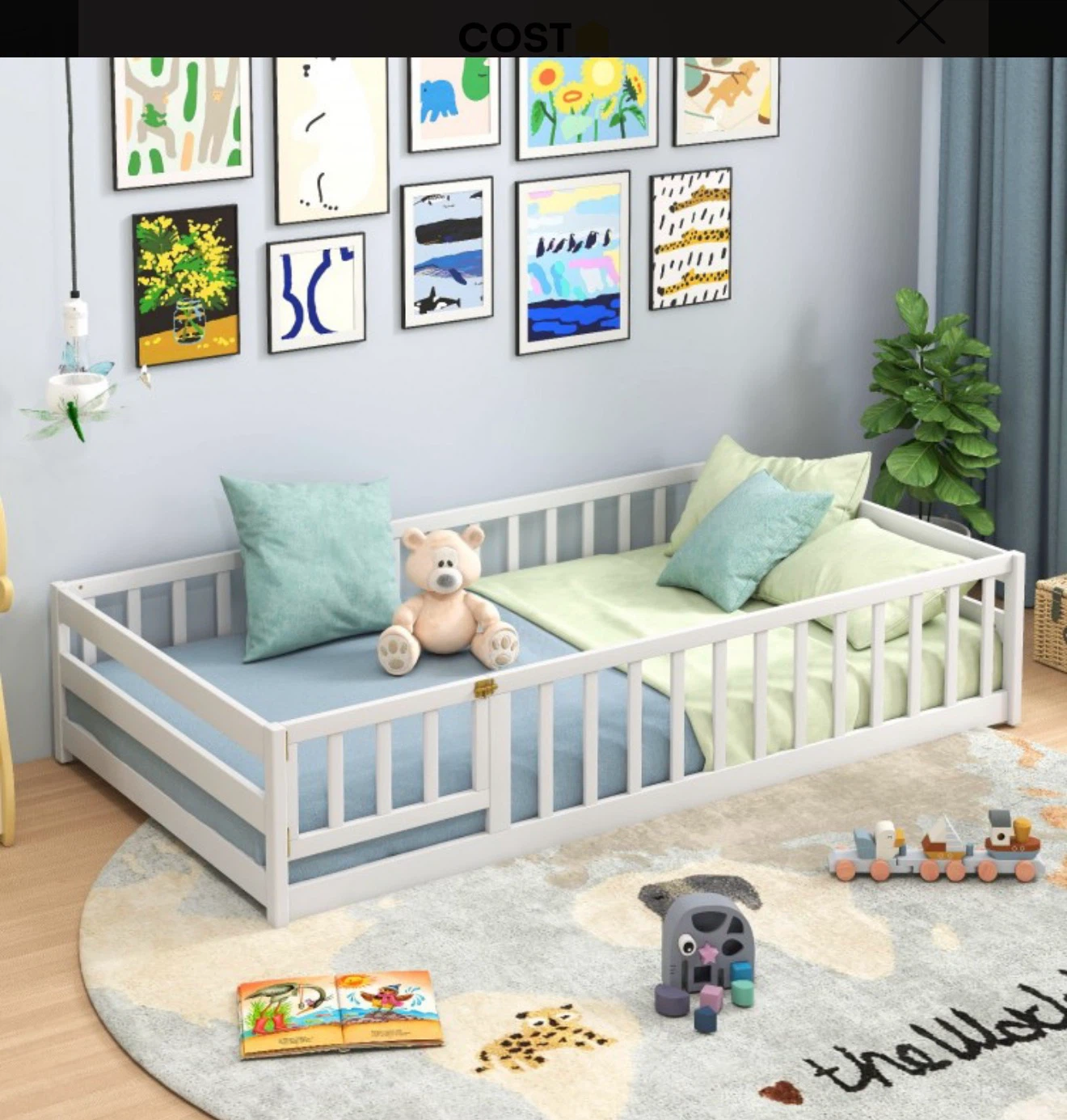 White Toddler Bed with Rails - photo 4