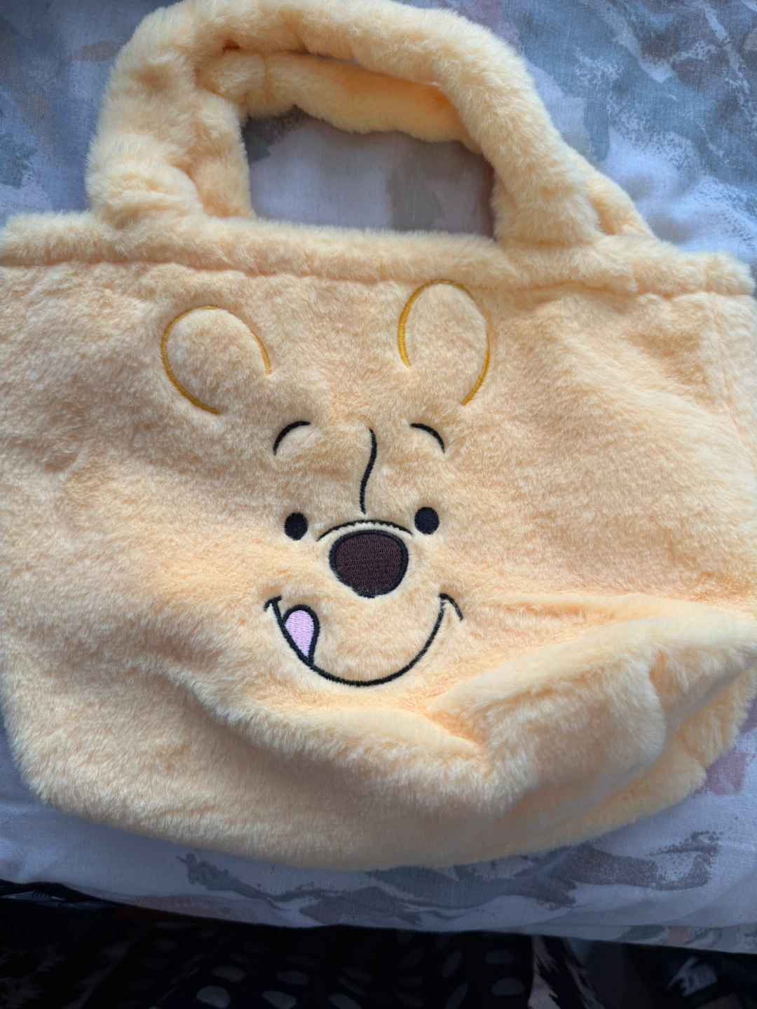 Winnie the Pooh Fuzzy Tote Bag