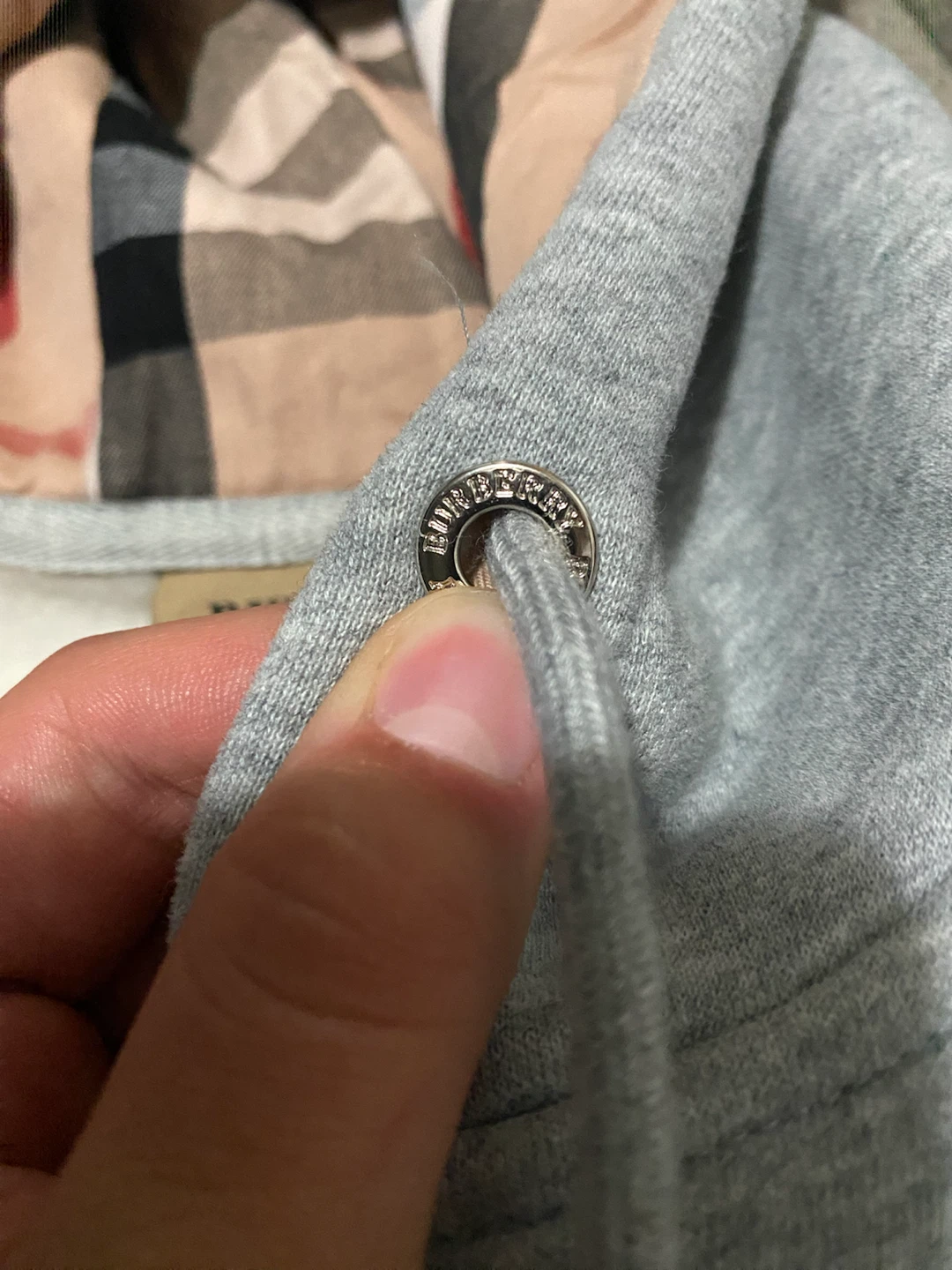 Burberry Grey Zip-Up Hoodie