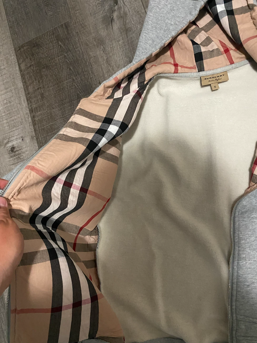 Burberry Grey Zip-Up Hoodie - photo 5