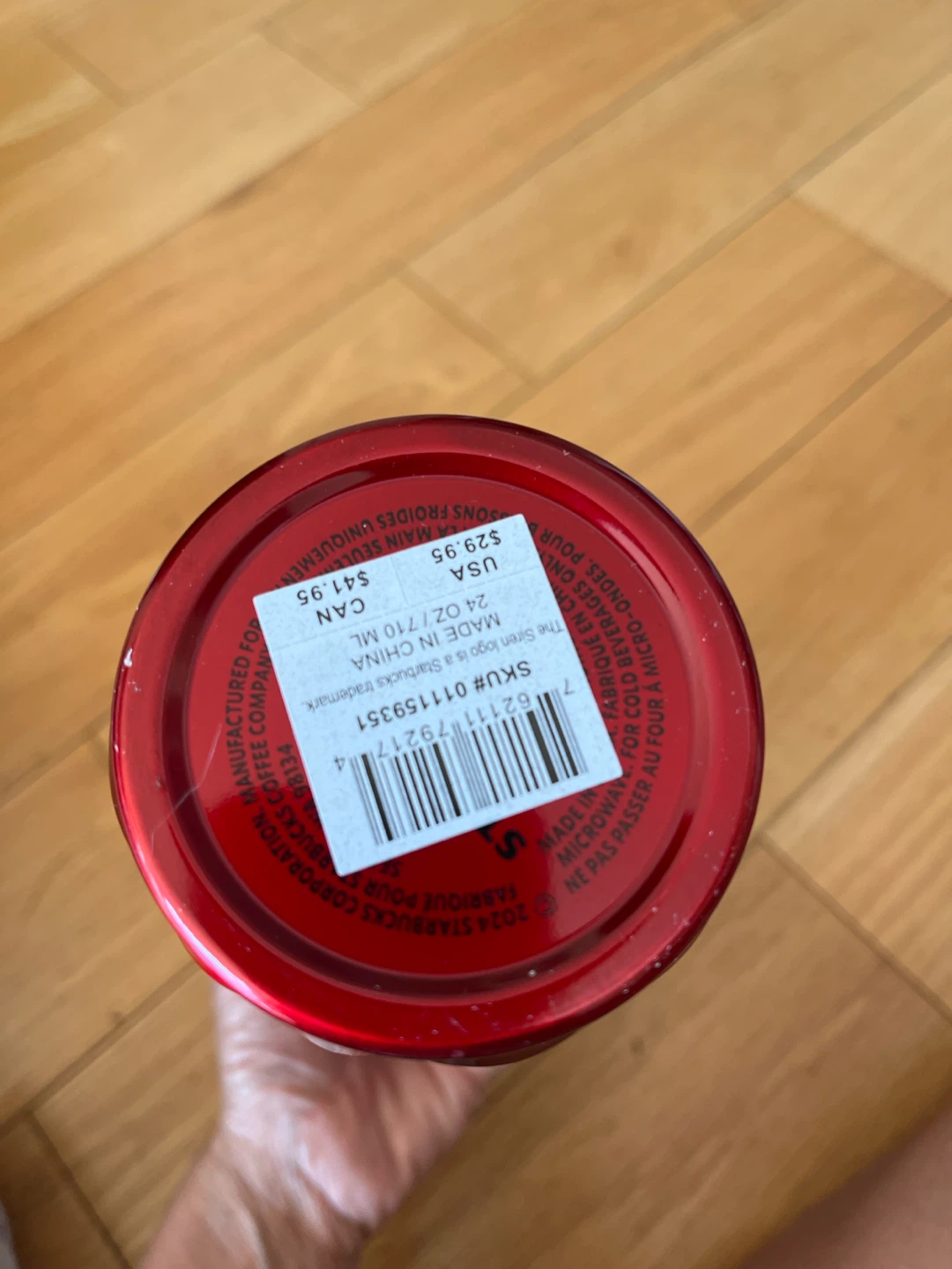 New. Starbucks Red glass Tumbler with Straw - photo 4
