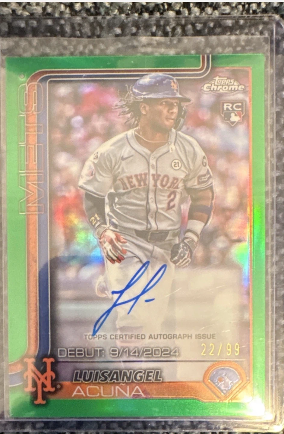 2024 Topps Chrome Luisangel Acuña Autograph RC 22/99