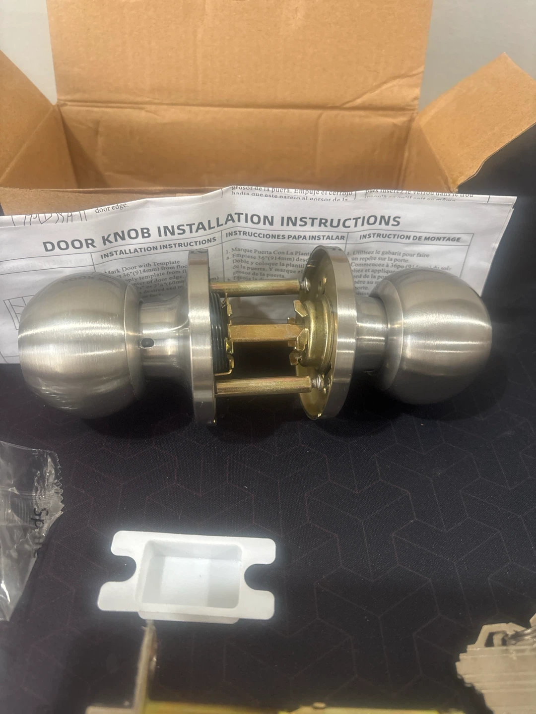 Stainless Steel Door Knob Set- New in Original Package - photo 2