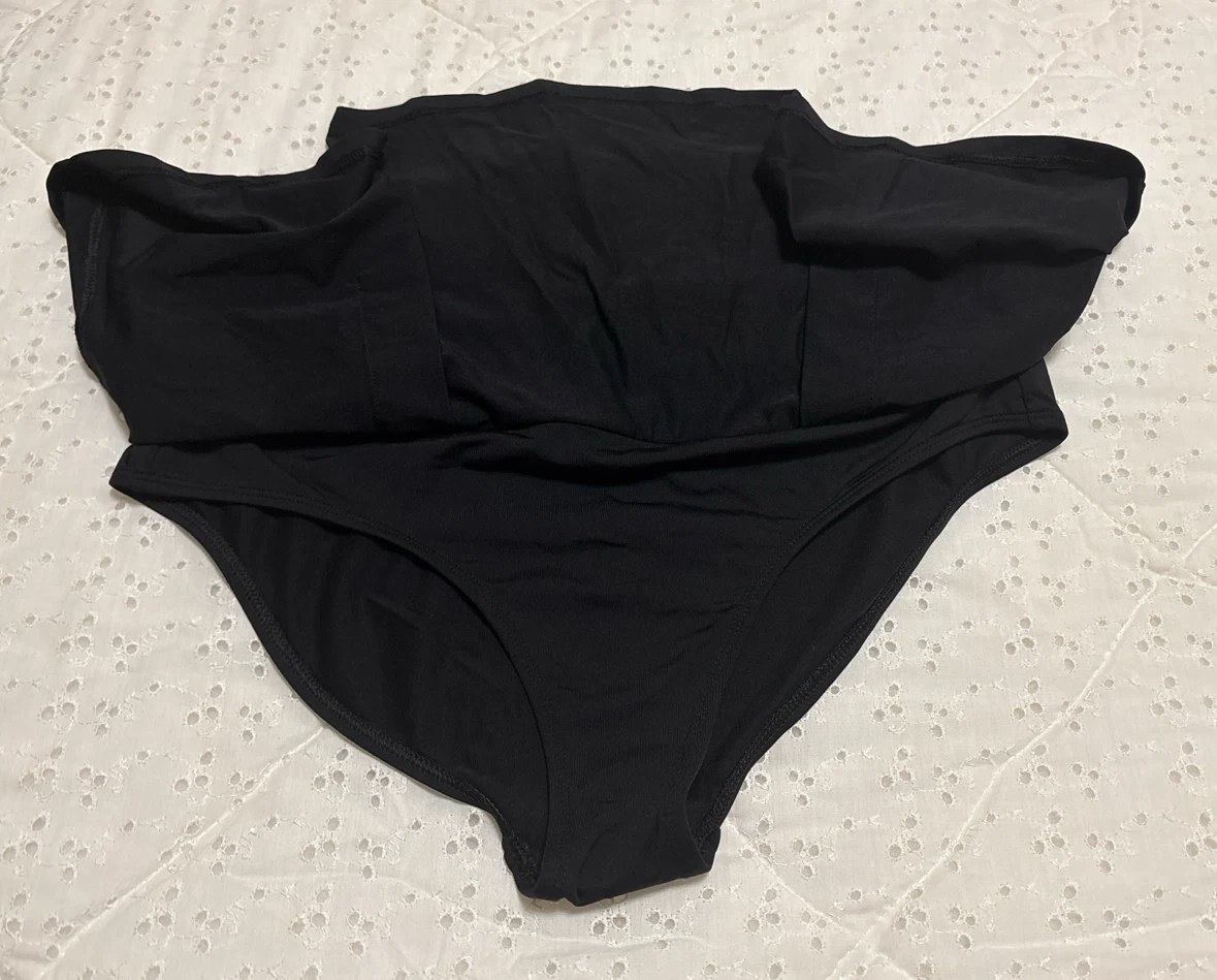 Women's Black Swim Skirt and Bikini Top Set - photo 5