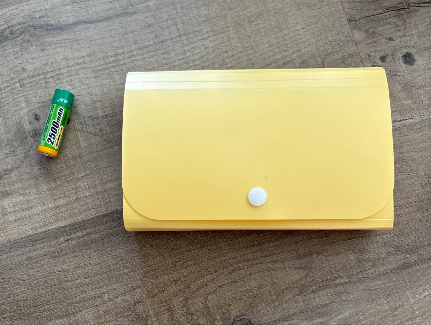 Yellow mini File Folder for cards and receipts