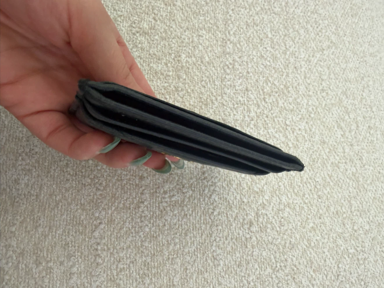 Saint Laurent Black Quilted Card Holder - photo 3