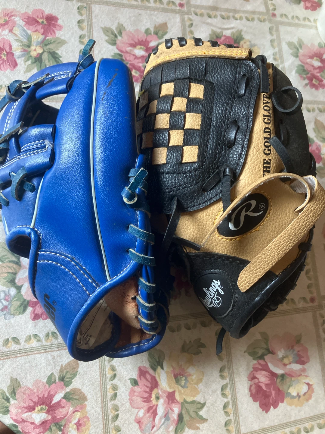 Rawlings Baseball Glove & Blue Youth Glove