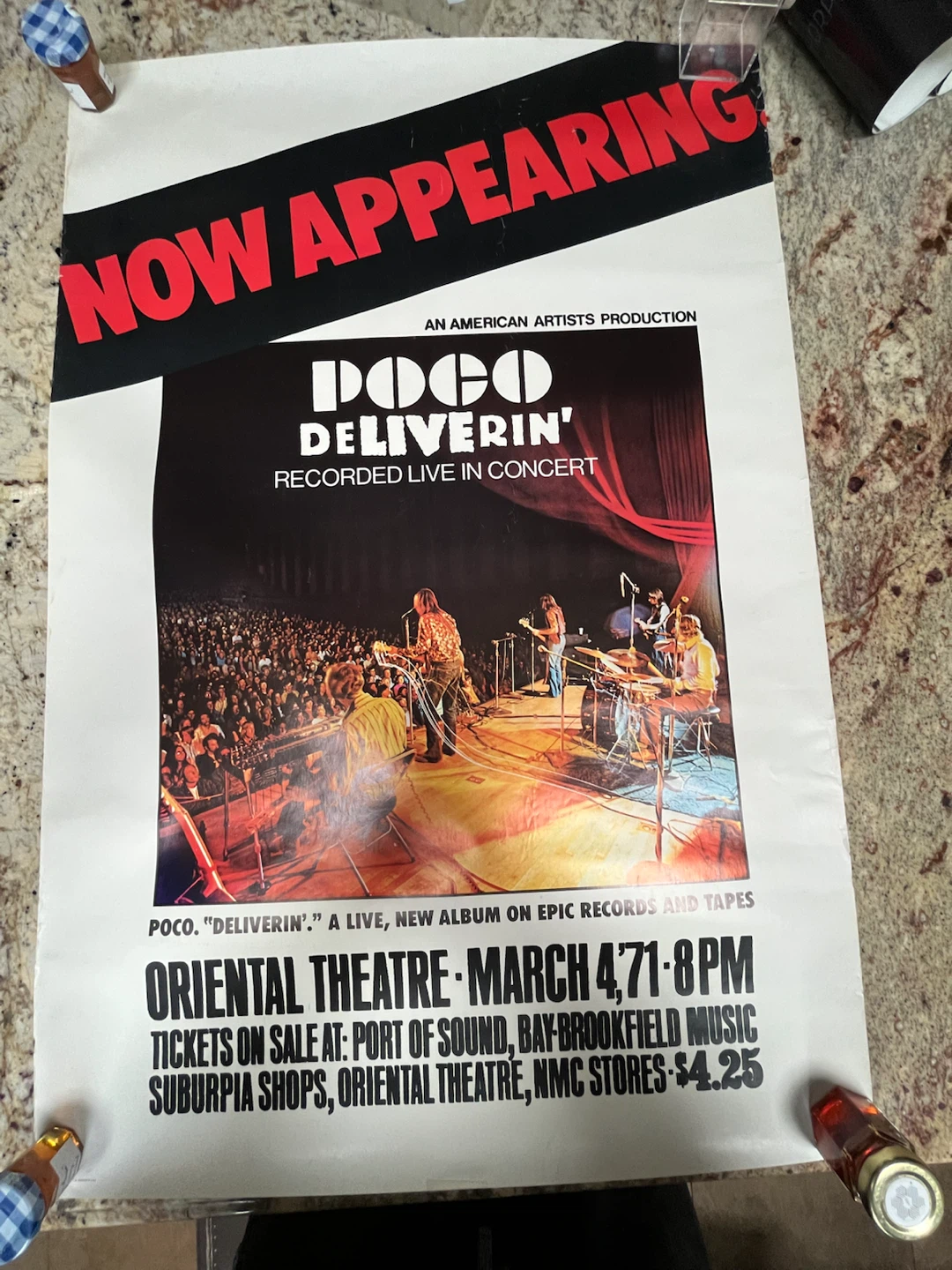 POCO "Deliverin'" Recorded Live in Concert Poster