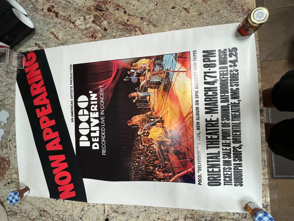 POCO "Deliverin'" Recorded Live in Concert Poster - photo 3