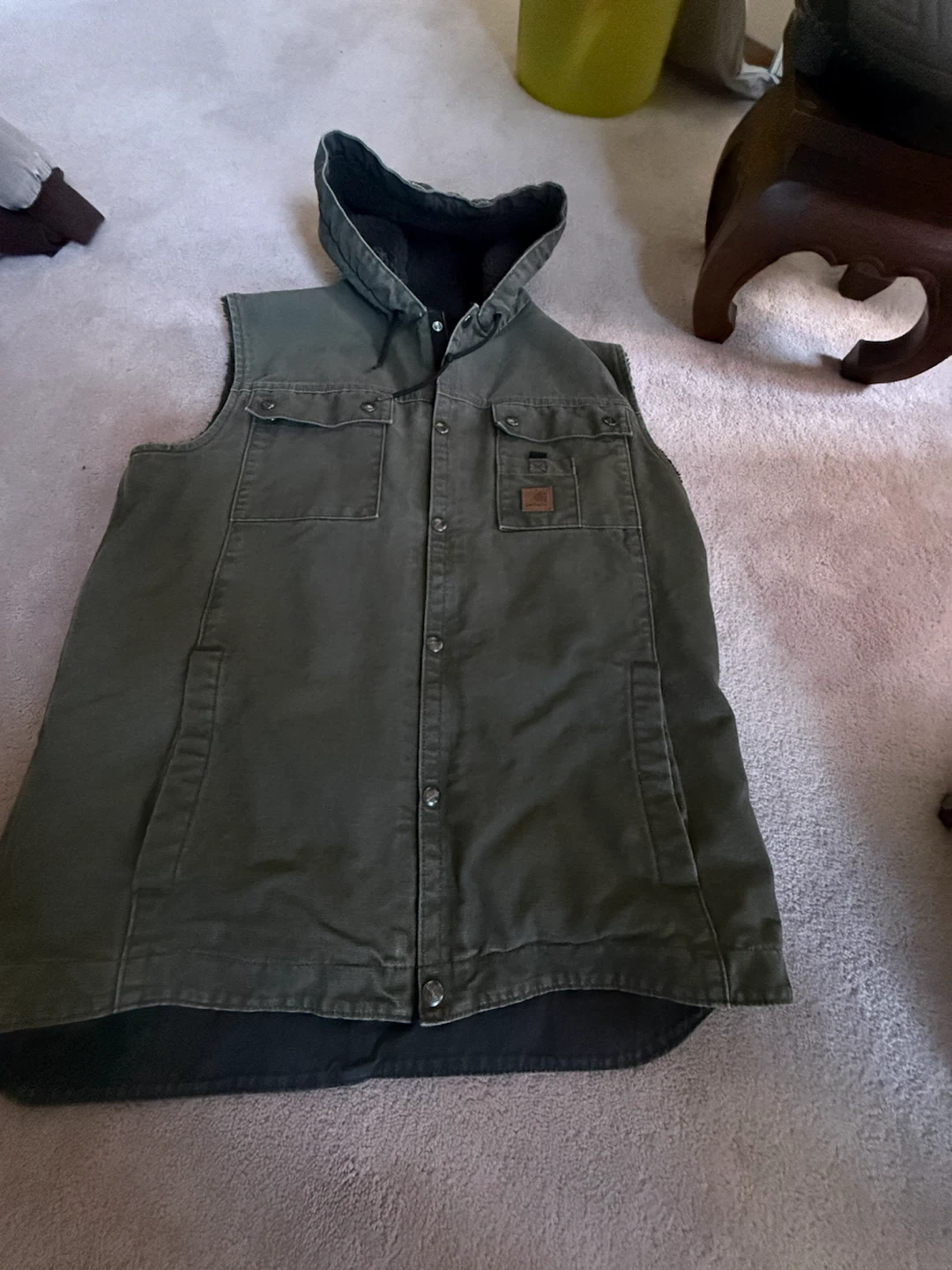 LINED CANVAS CARHARTT VEST - photo 3