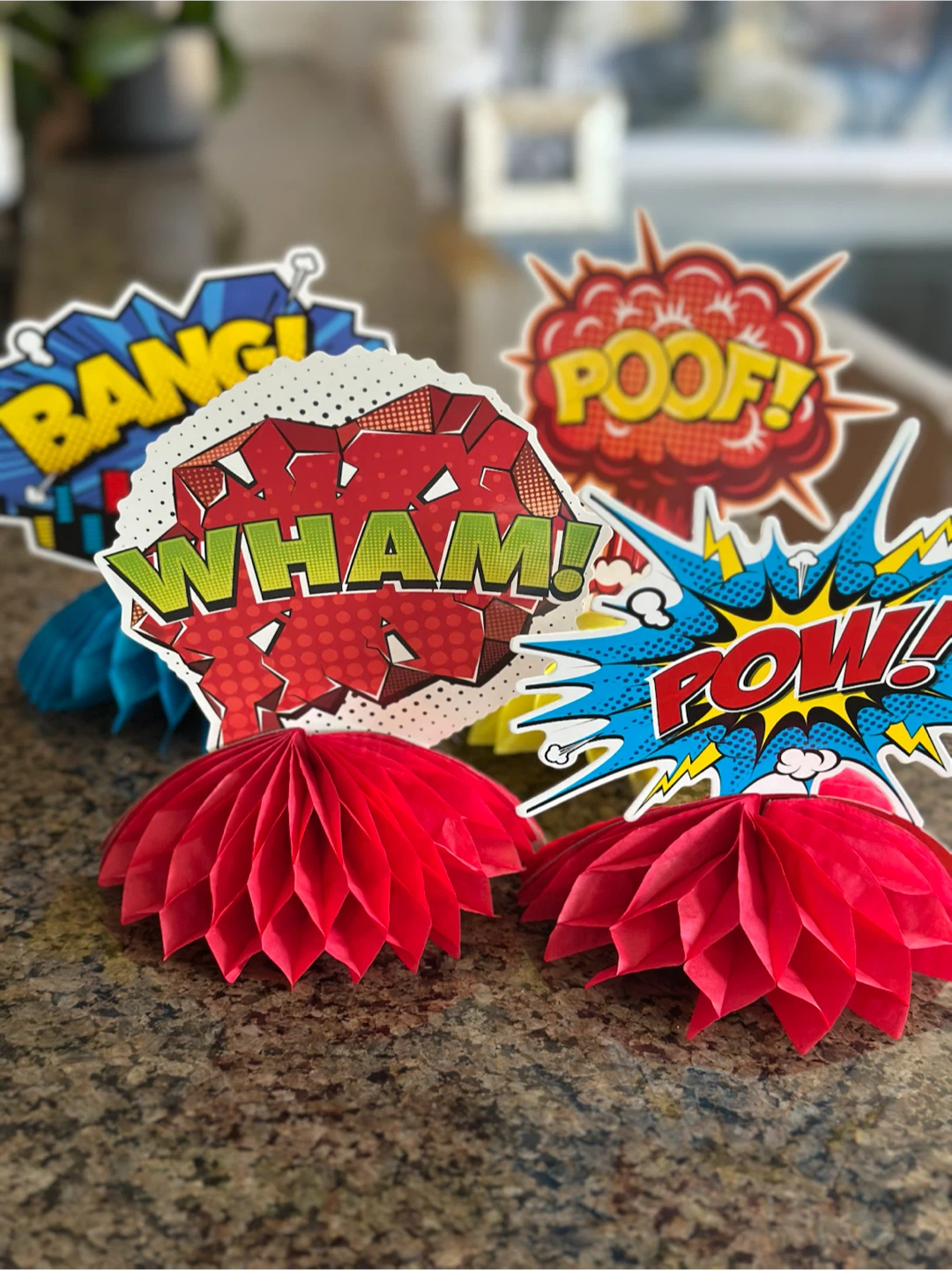 Superhero Comic Book Party Decor & Masks