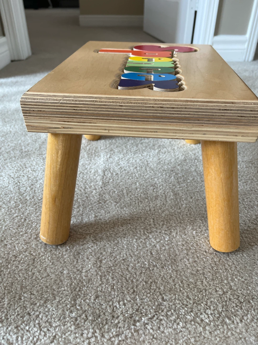 Wooden puzzle Step Stool Personalized Name 'Spencer' - photo 3