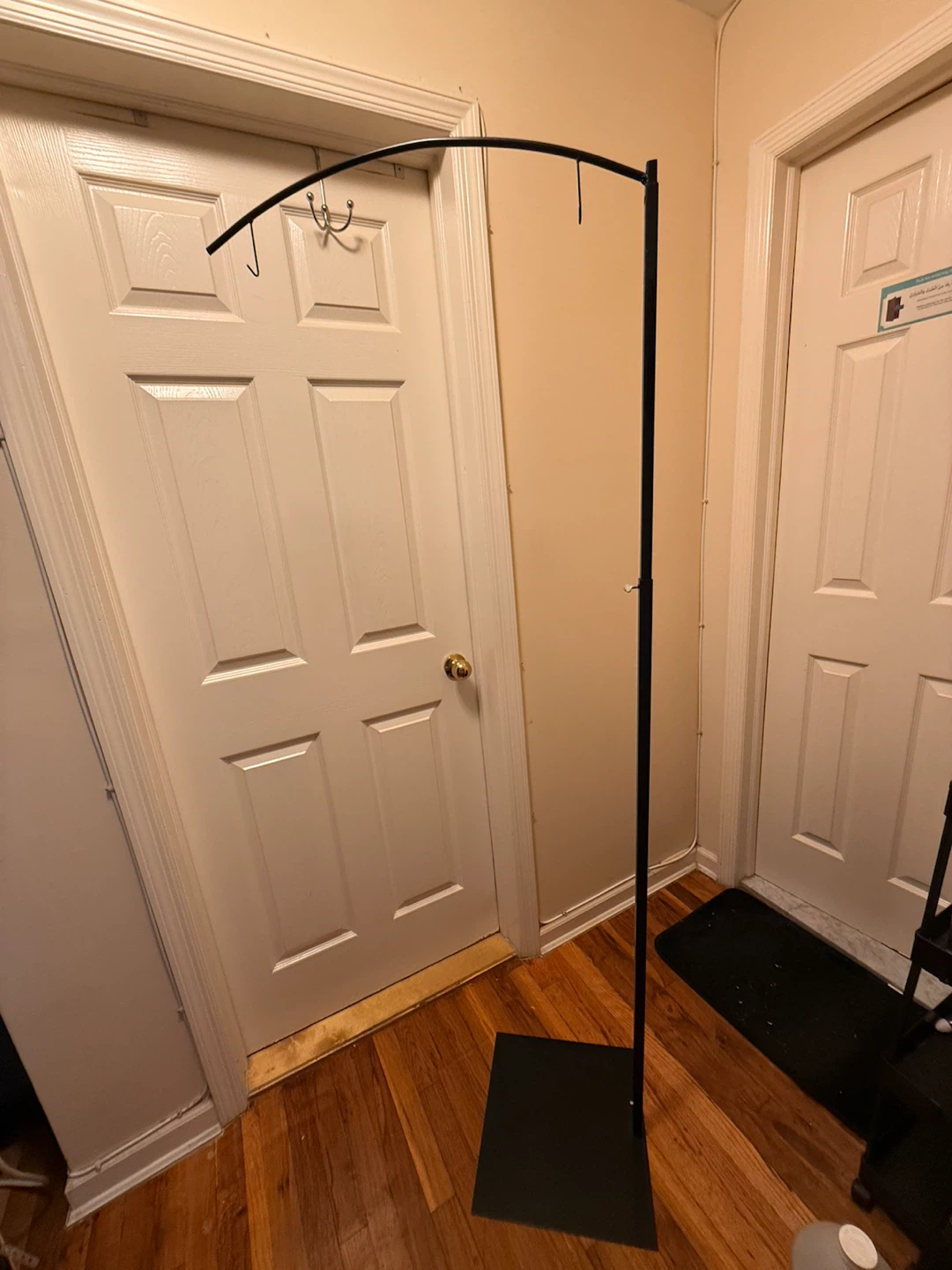 Black Metal Display Stand with Hooks