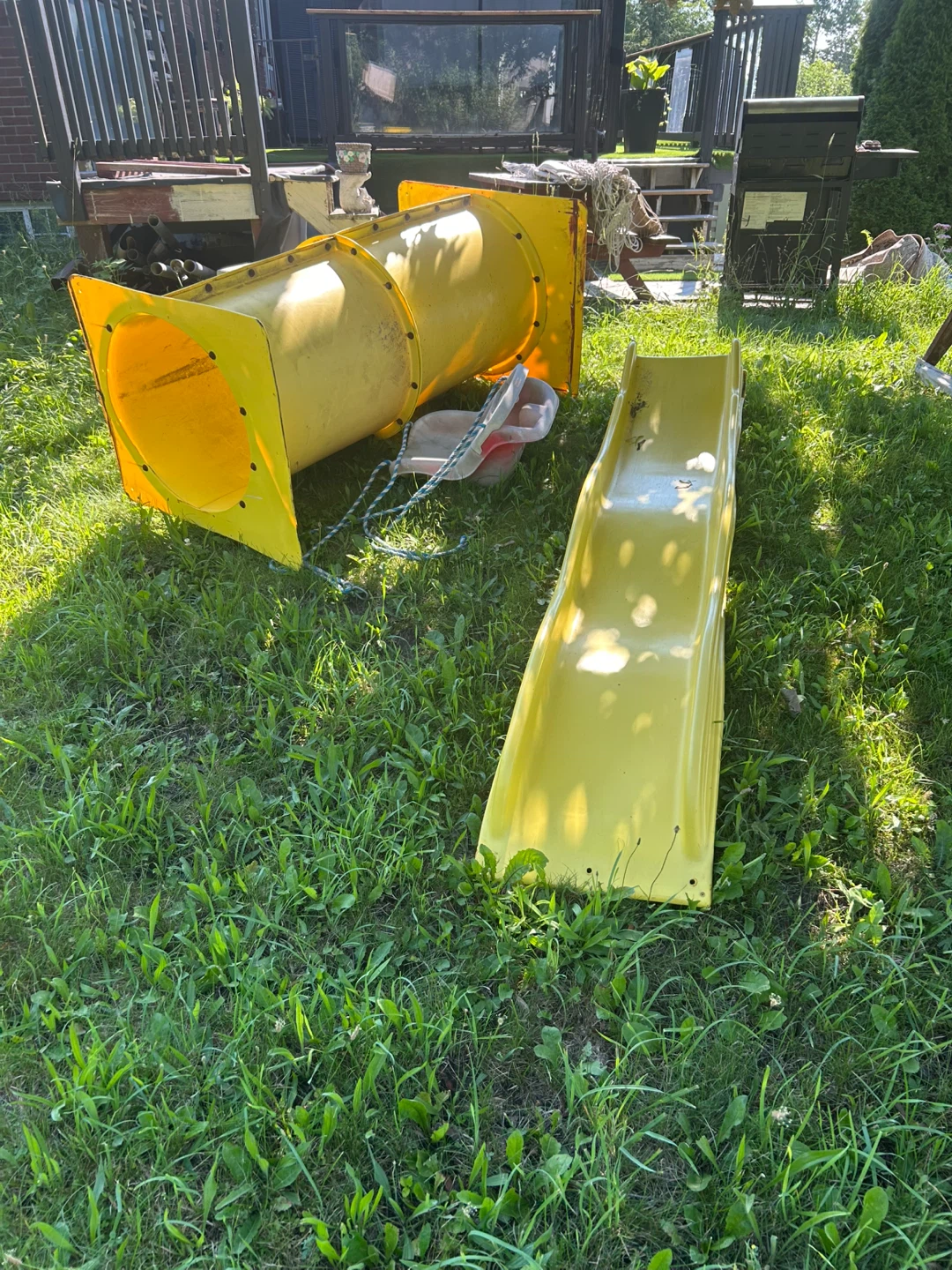 Yellow Playground Slide and Tube Set - photo 2