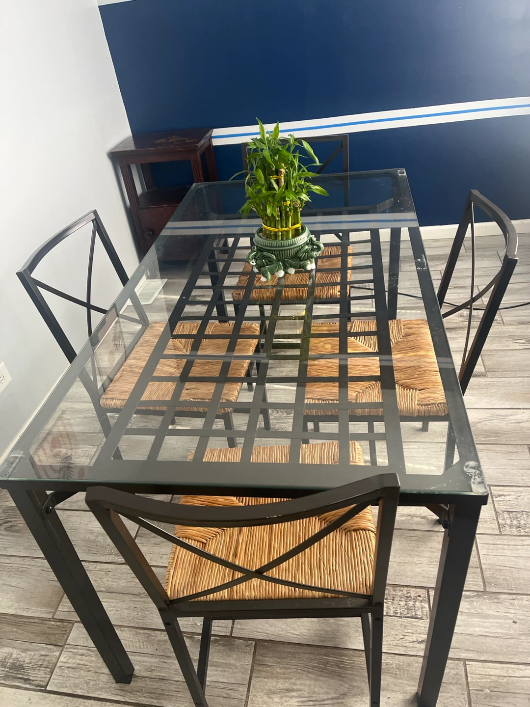 Glass Top Dining Table with 4 Chairs - photo 2