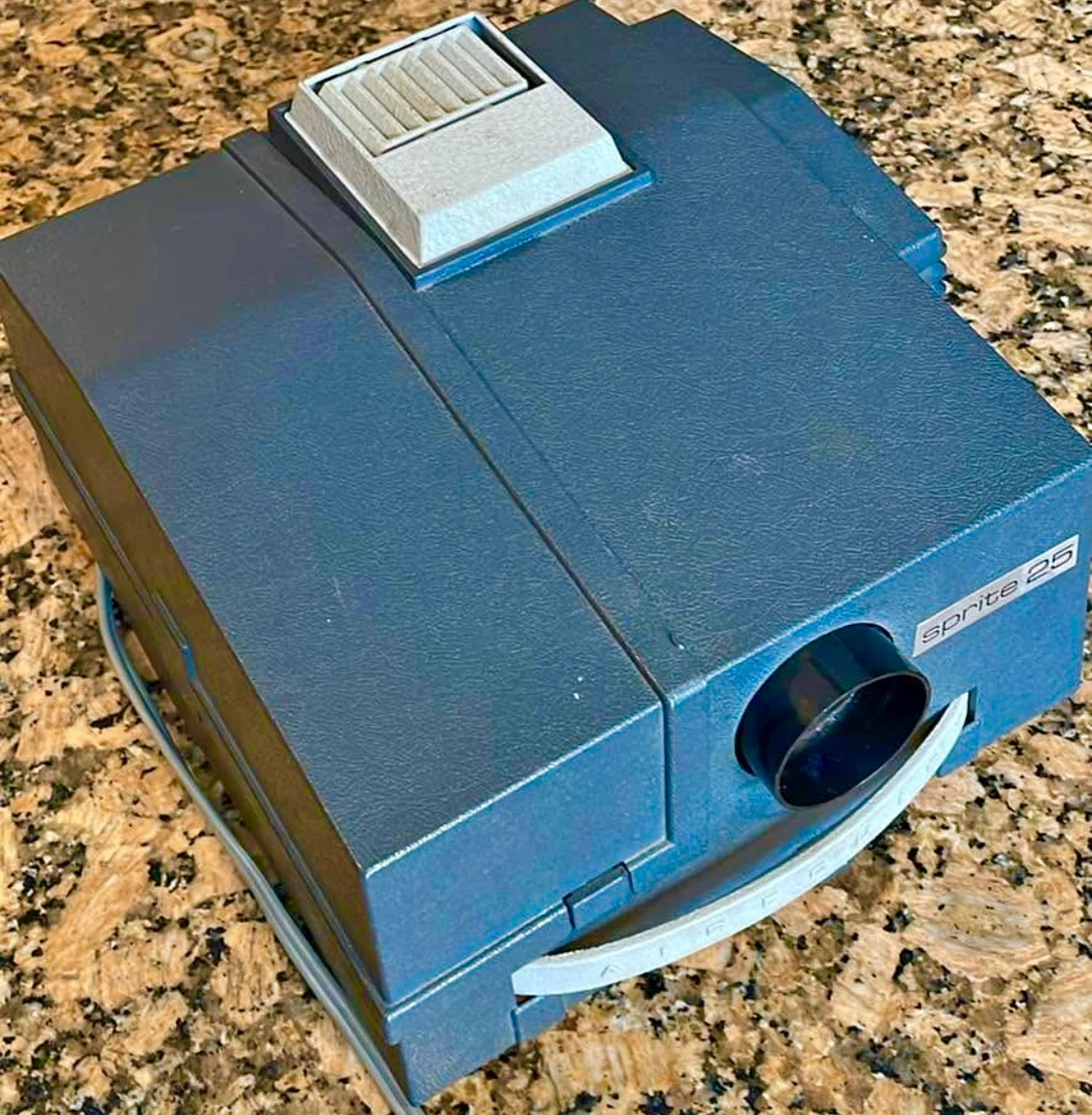 vintage retro photo slide projector with carrousels