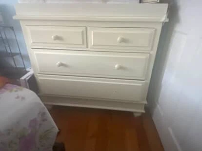 Cream Changing Table Dresser