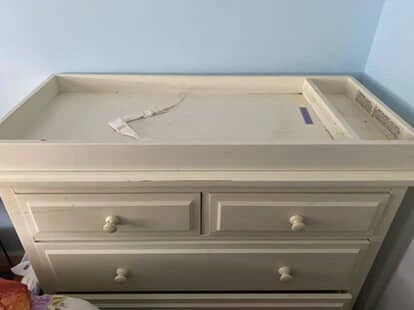 Cream Changing Table Dresser - photo 2