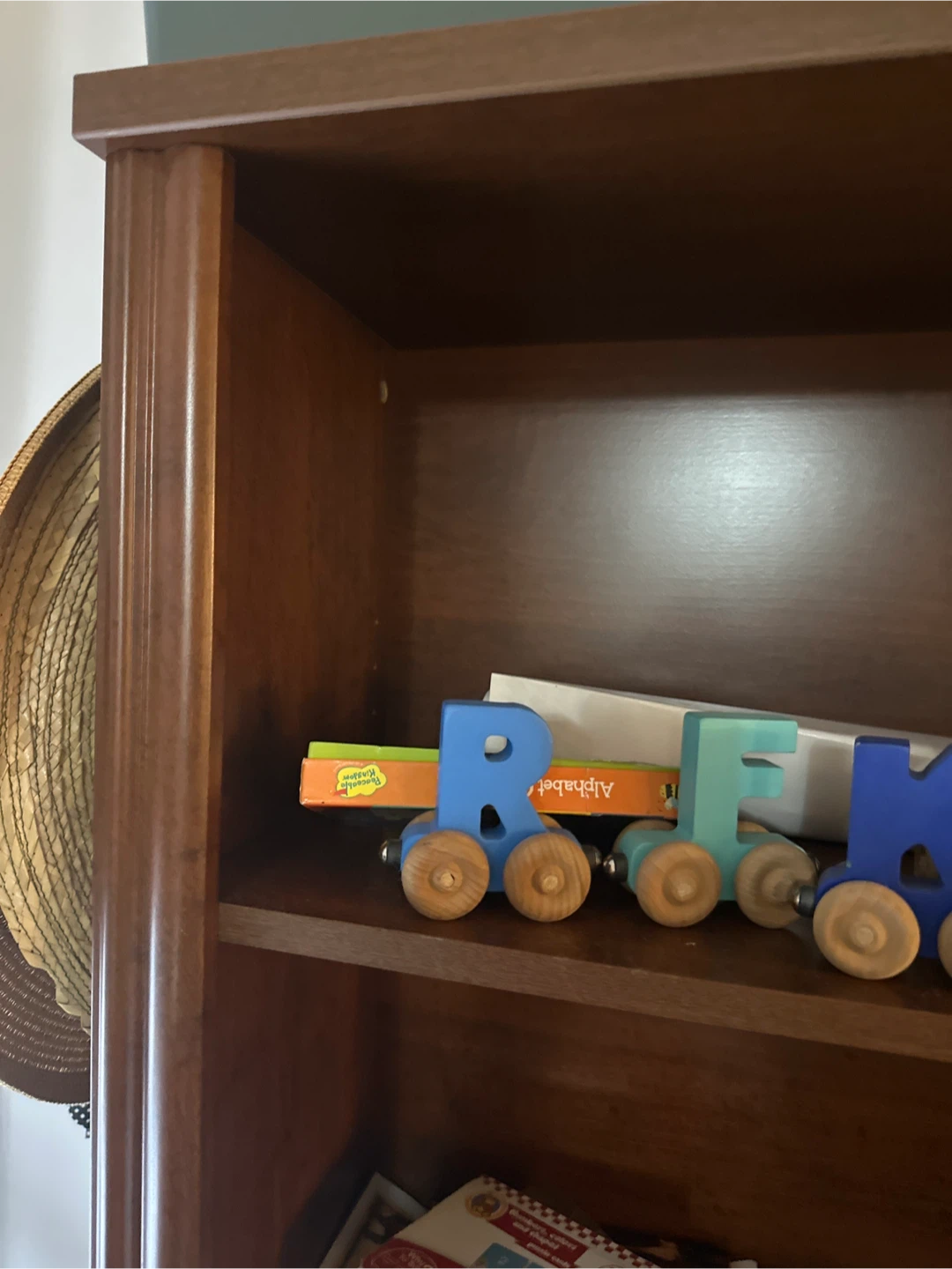 Wooden Bookshelf - Dark Brown