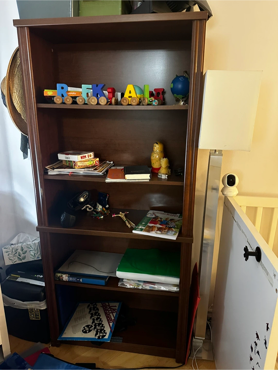 Wooden Bookshelf - Dark Brown - photo 3