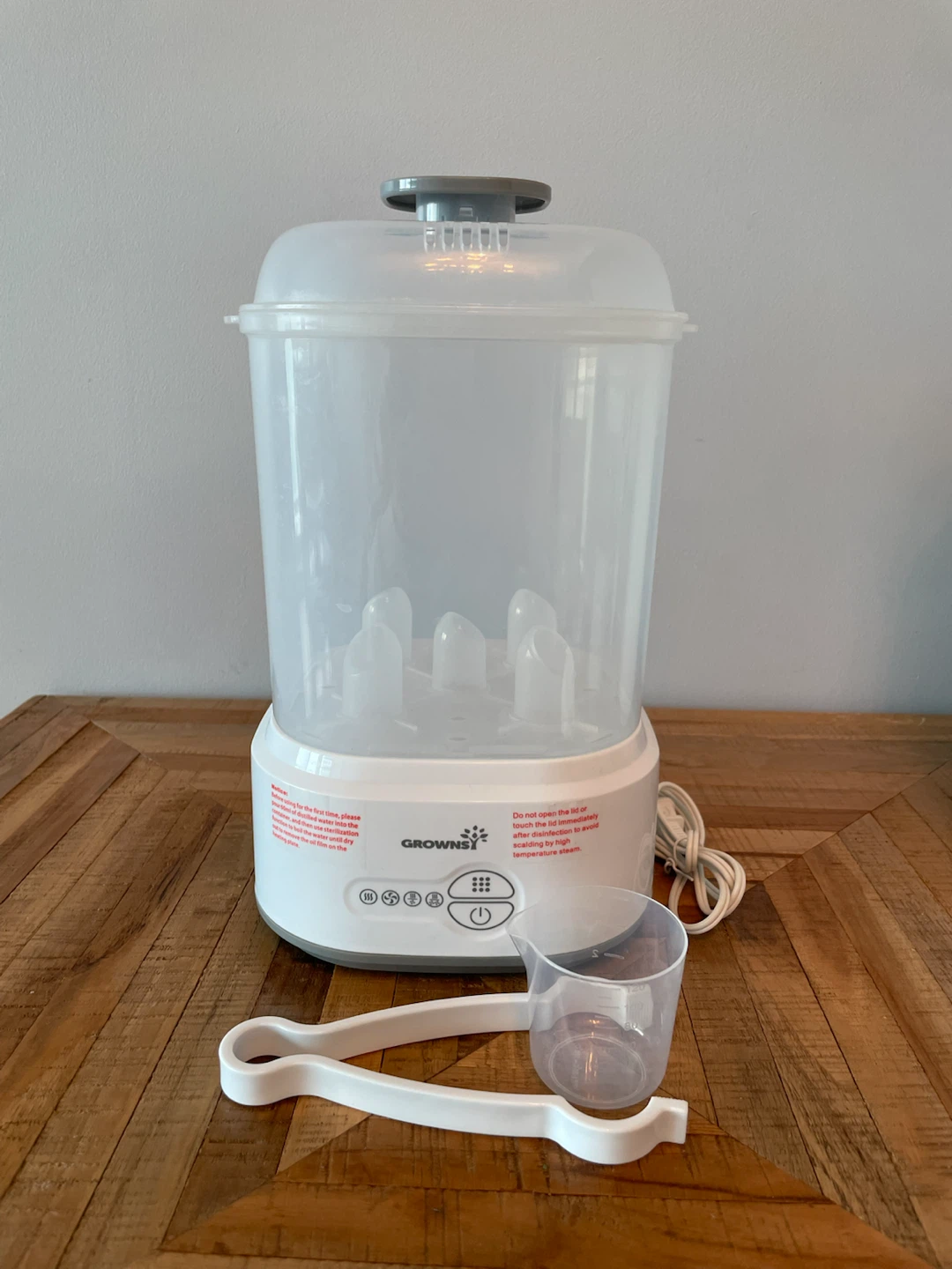 GROWNSY Bottle Sterilizer and dryer with Tongs and Measuring Cup