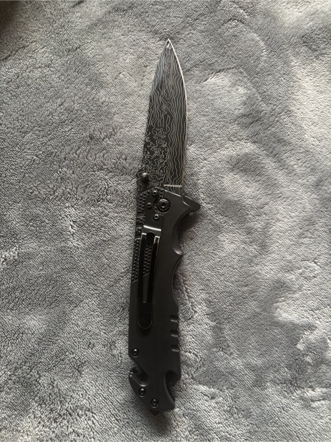 Black Folding Pocket Knife - photo 2