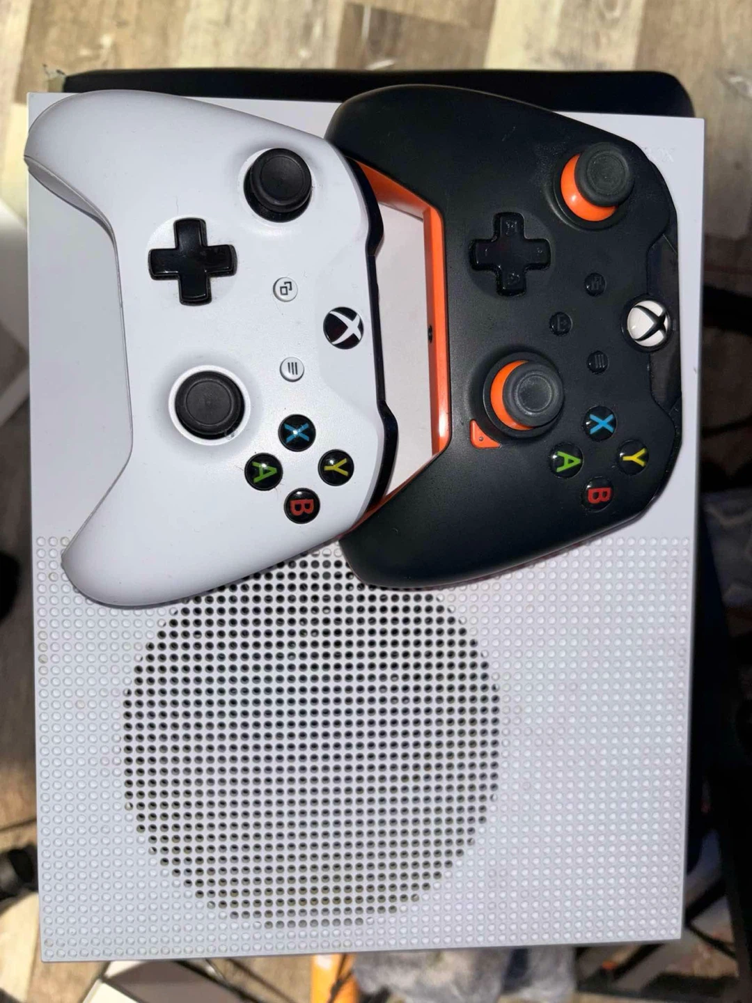 Xbox One S Console with Two Controllers