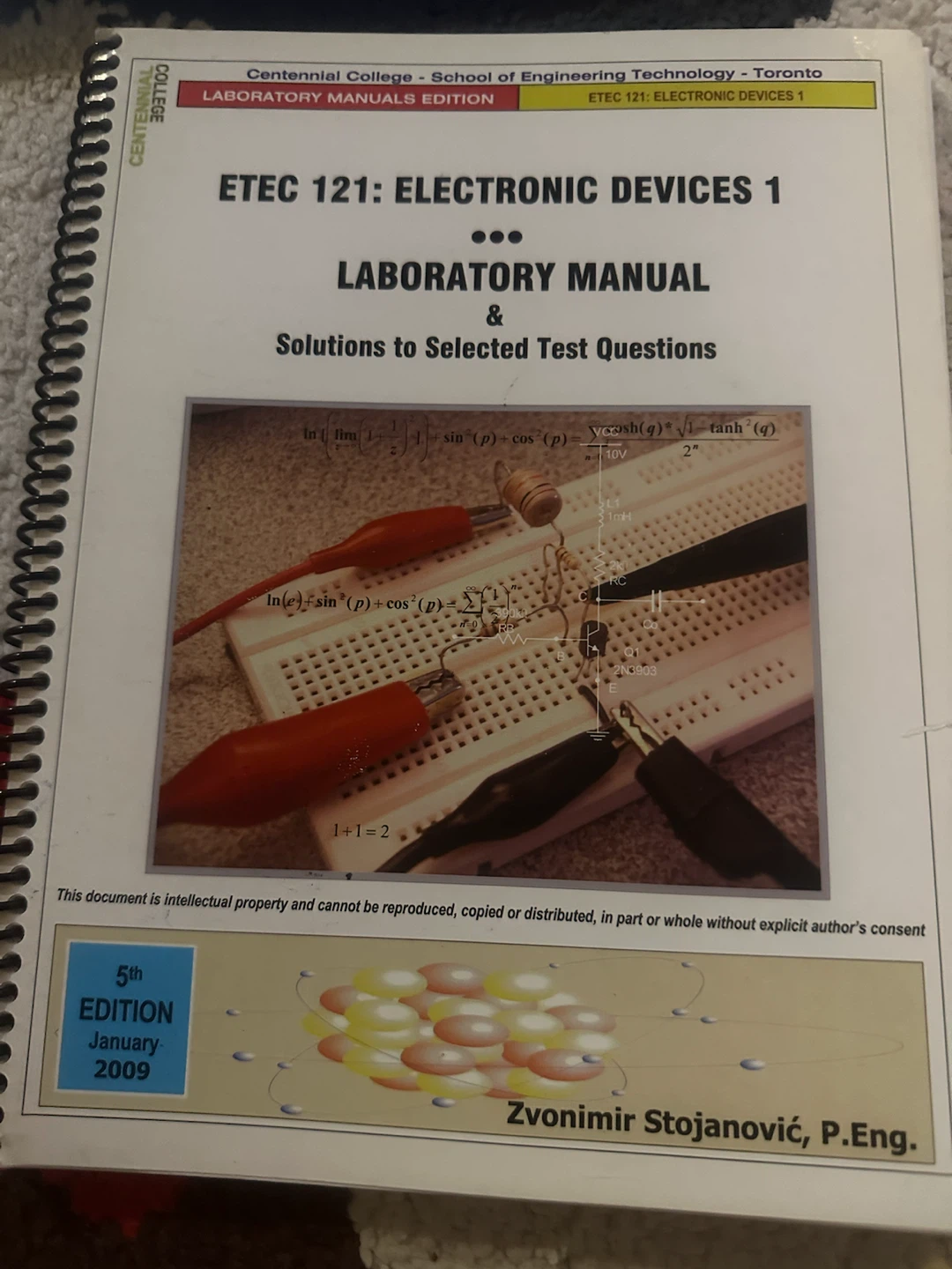 ETEC 121 Electronic Devices 1 Laboratory Manual 5th Edition