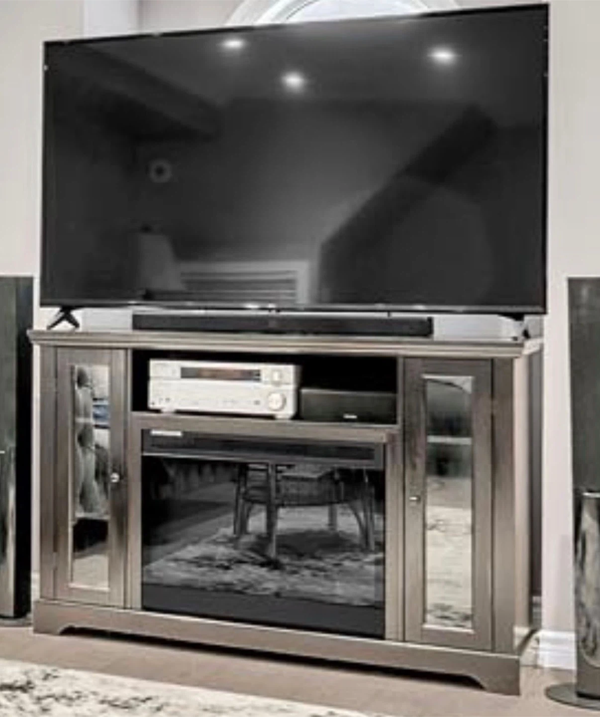 TV Stand with Fireplace and Storage