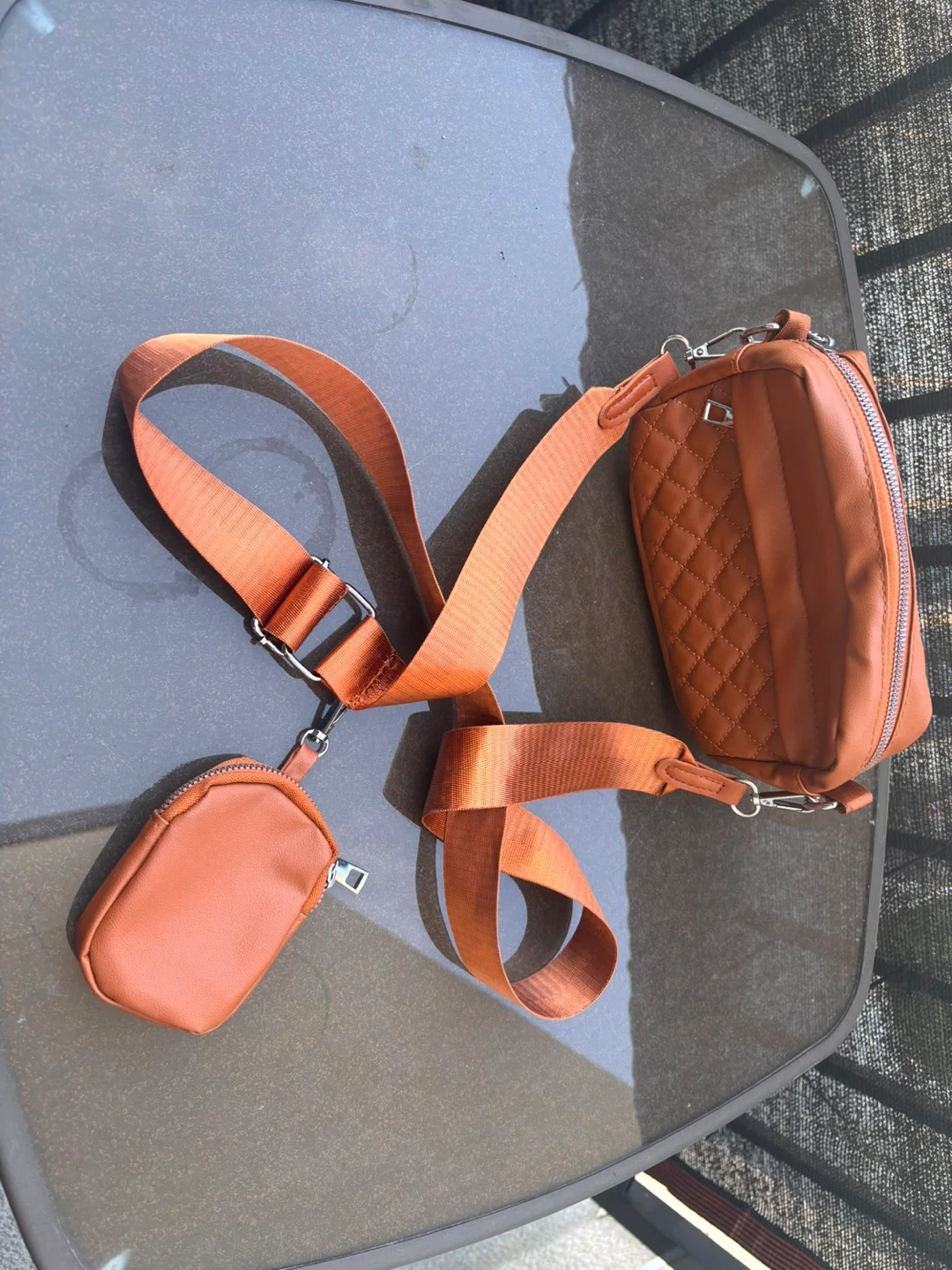 Quilted Crossbody Bag with Coin Pouch - photo 3