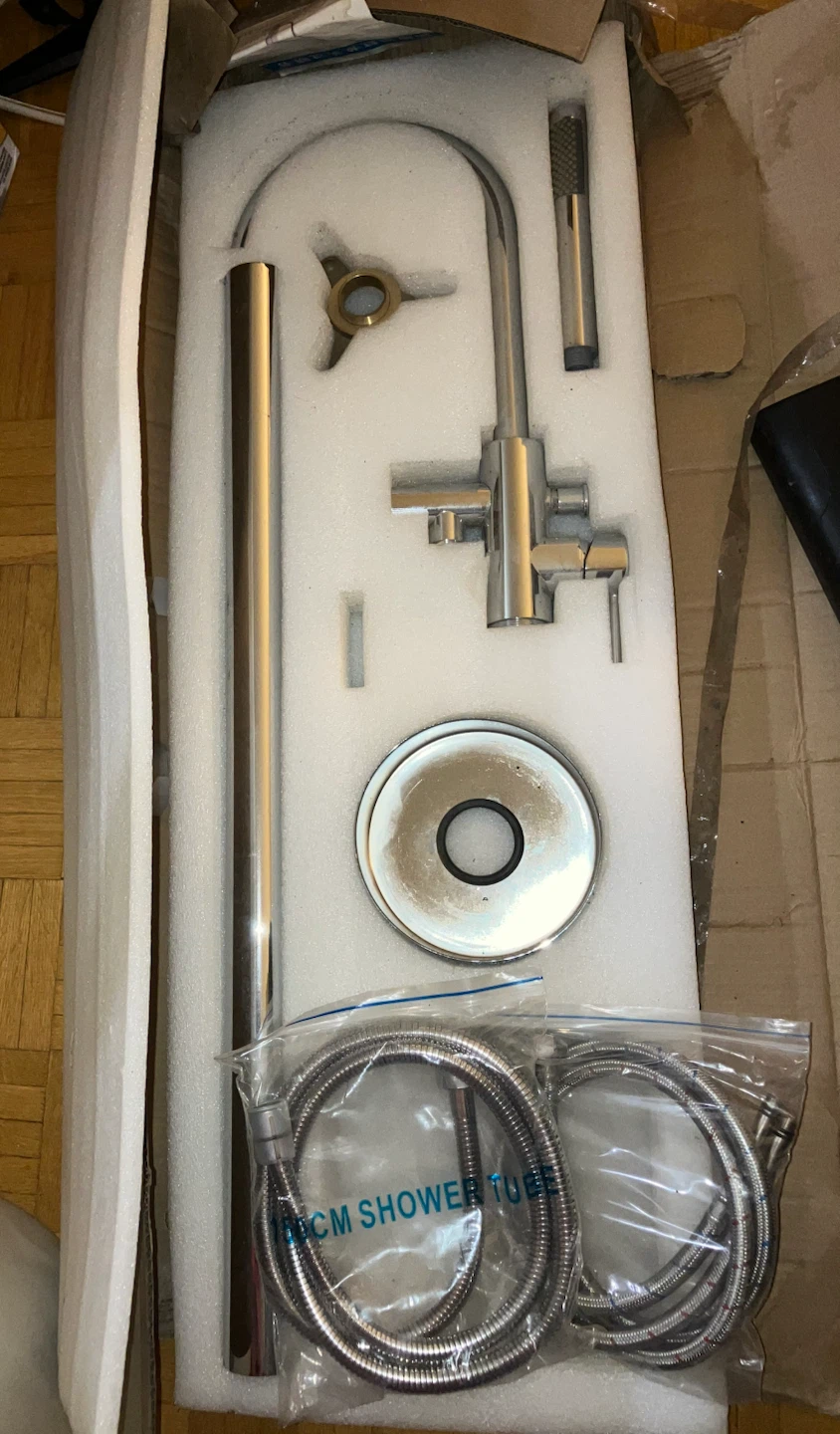 Floor Standing Bathtub Faucet with Handheld Shower