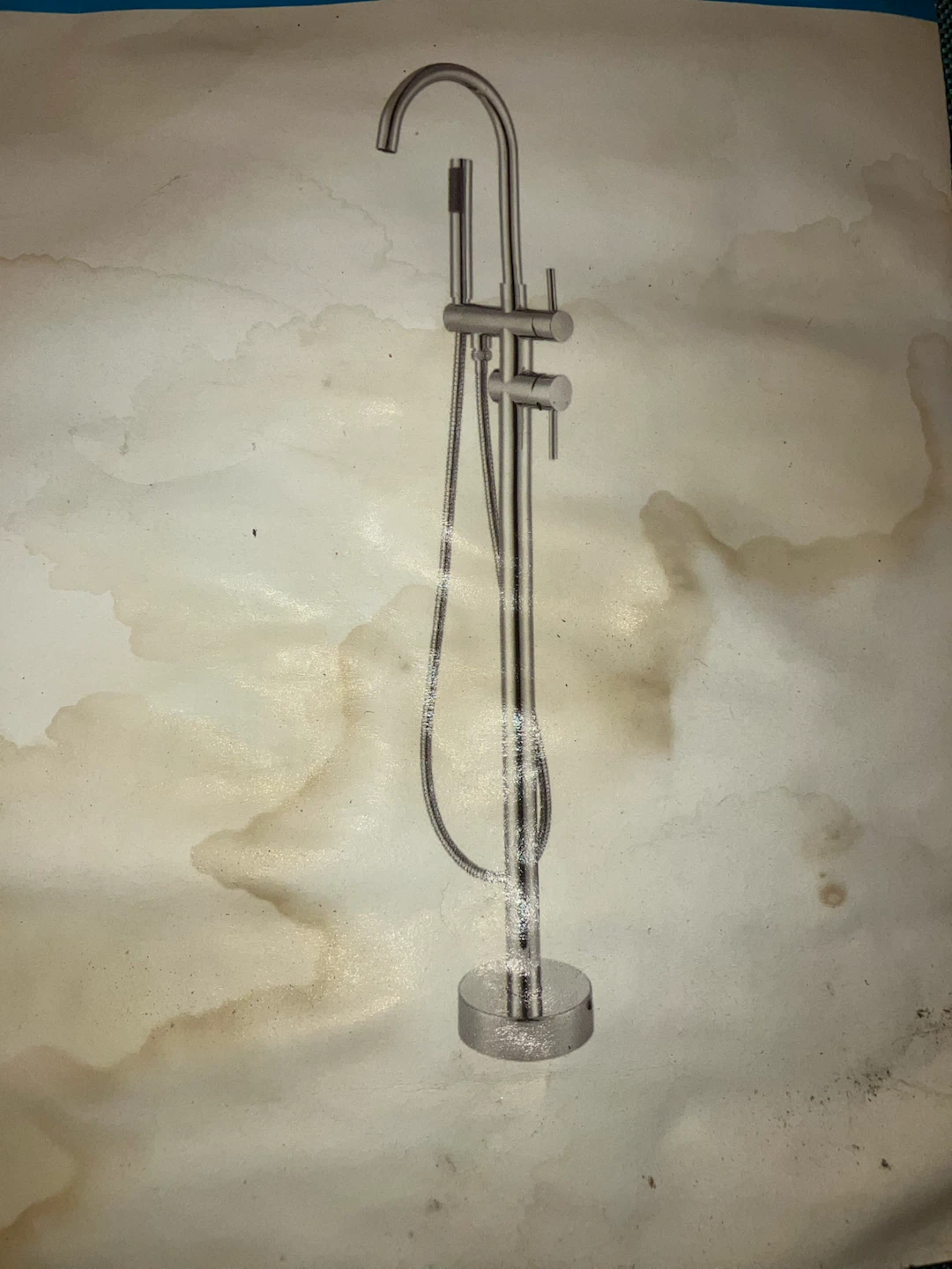 Floor Standing Bathtub Faucet with Handheld Shower - photo 5