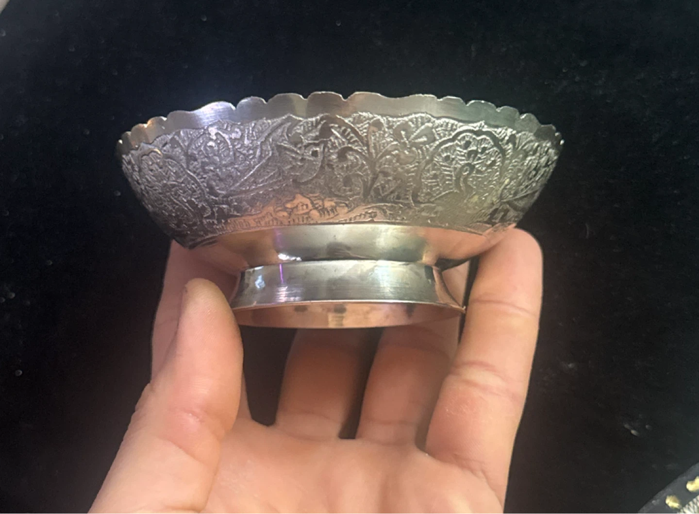Decorative Silver Tone Bowl