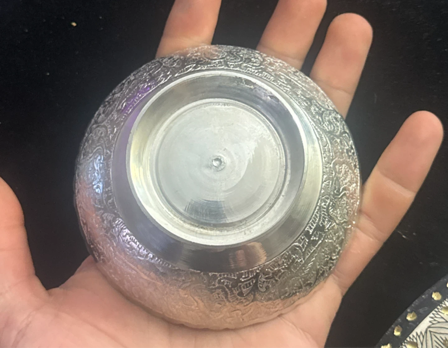 Decorative Silver Tone Bowl - photo 2