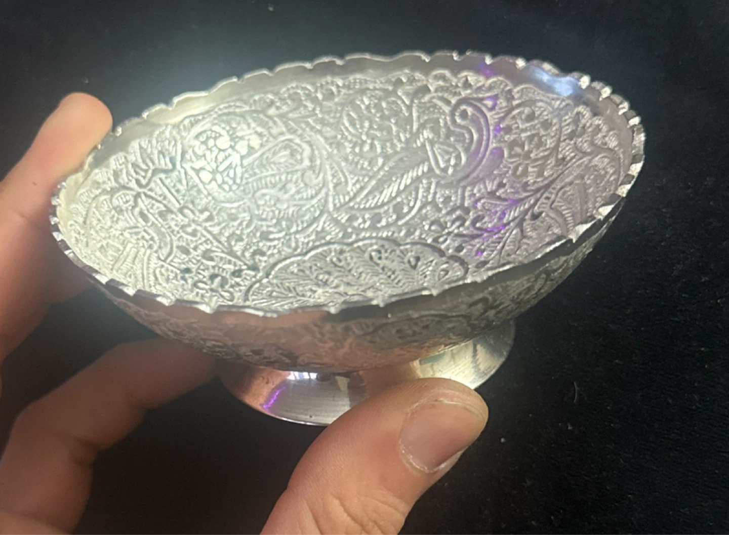 Decorative Silver Tone Bowl - photo 3