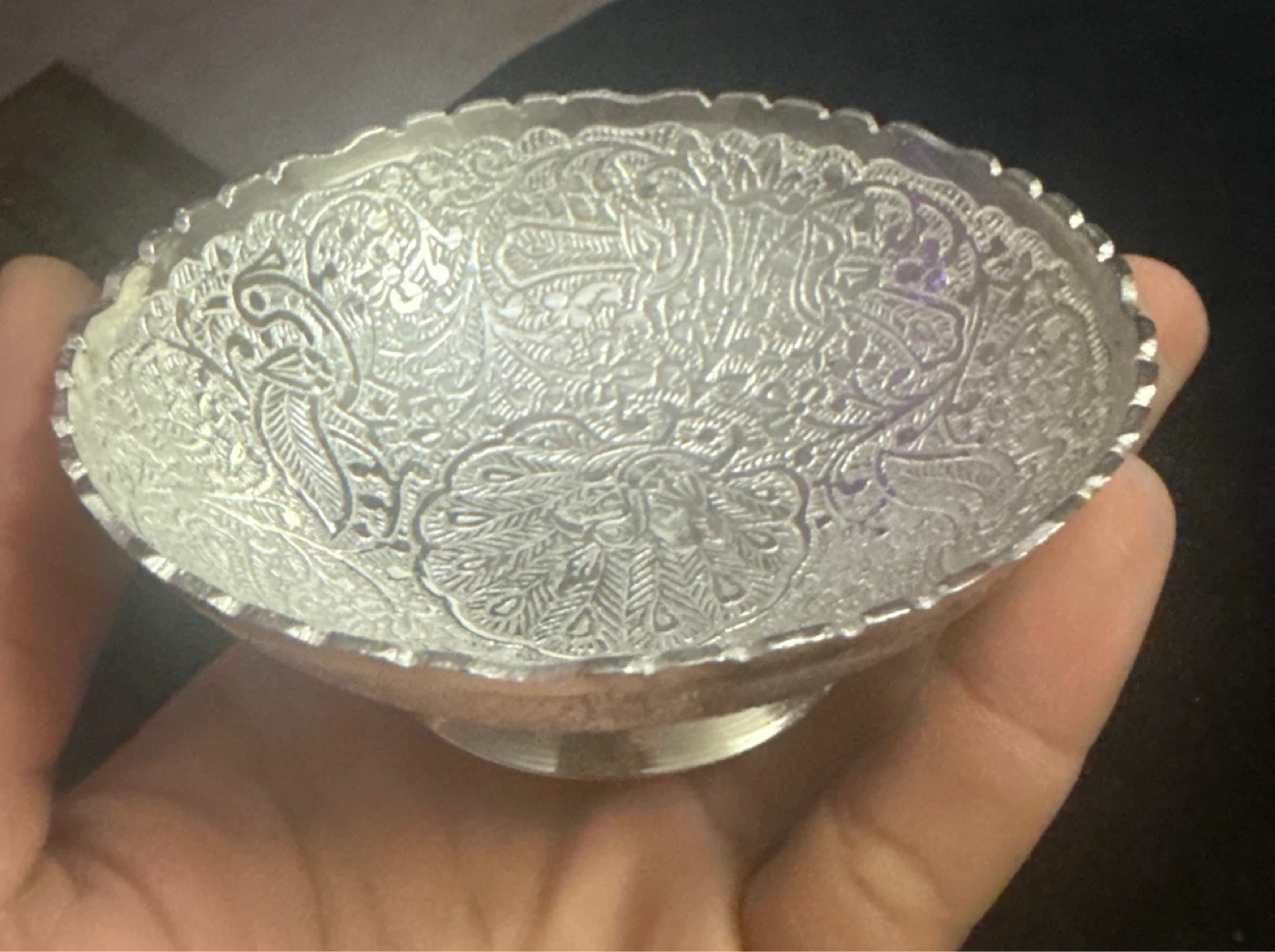 Decorative Silver Tone Bowl - photo 4