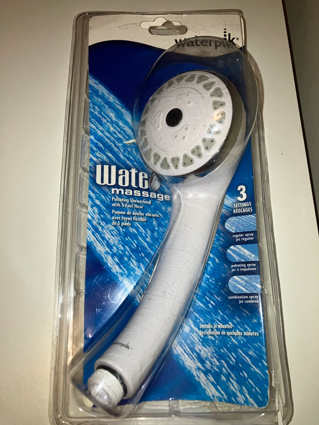 Waterpik Pulsating Showerhead with 5 Foot Hose