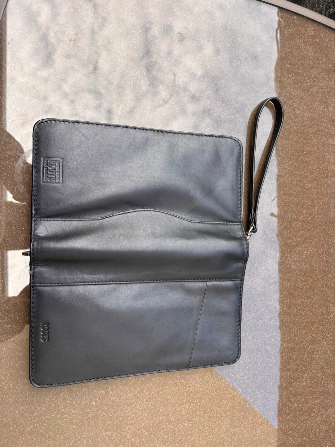 Black Roots Leather Clutch Wallet