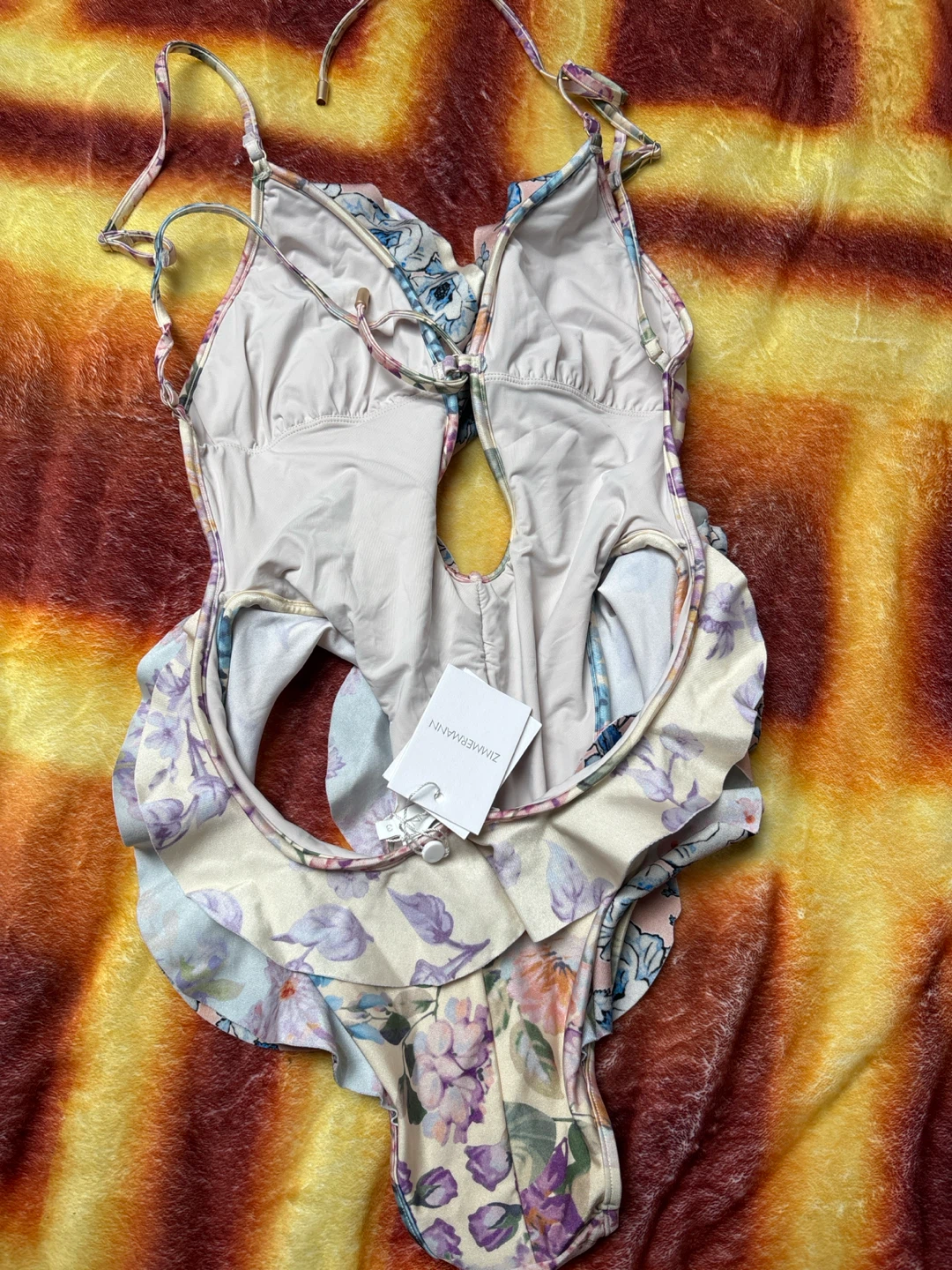 Zimmermann Floral Ruffle One-Piece Swimsuit - photo 2