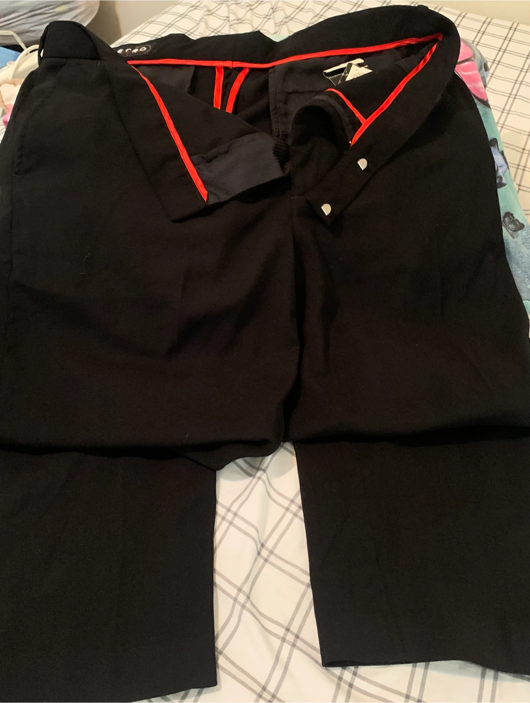 Retro Men's Black Dress Pants