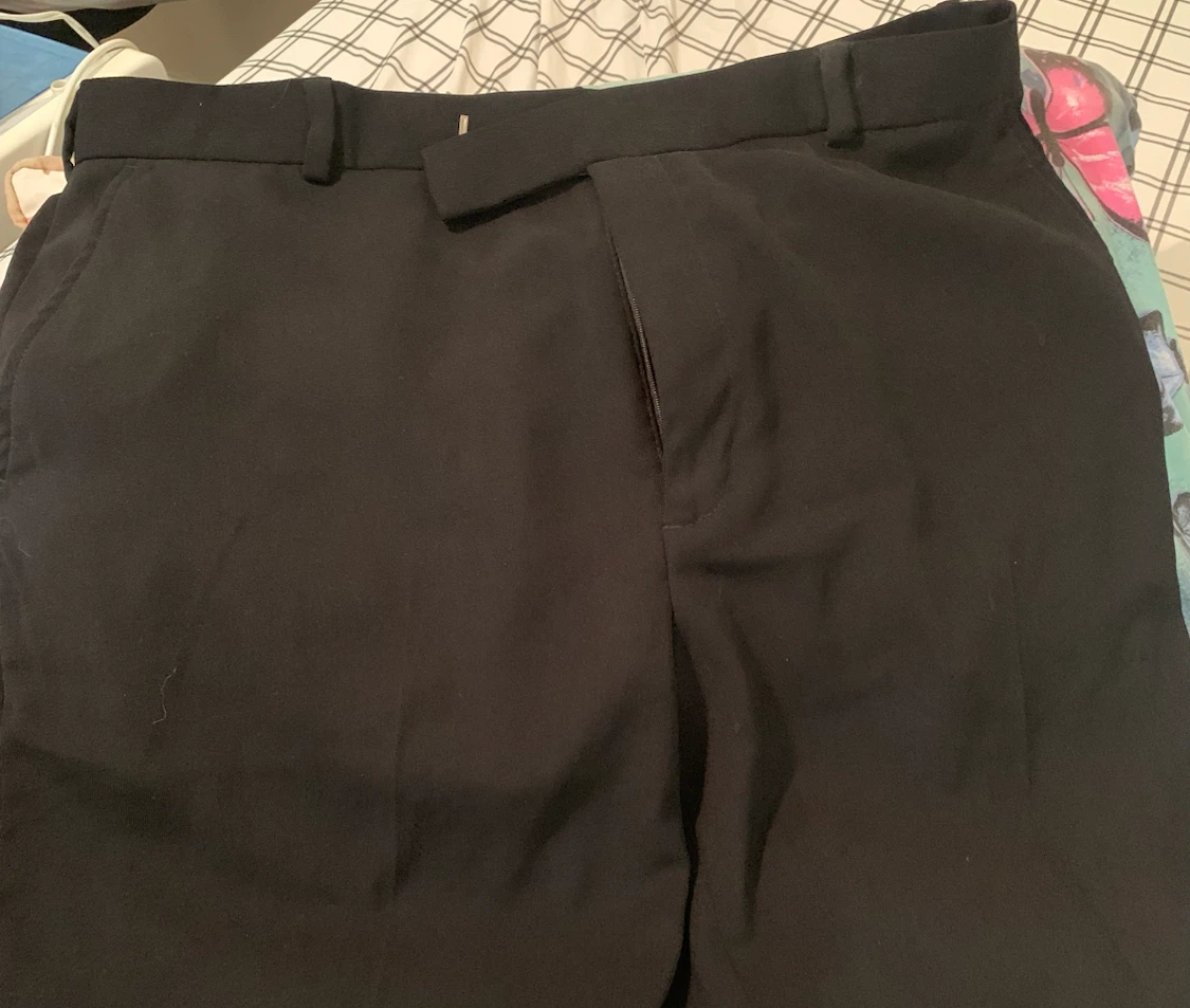 Retro Men's Black Dress Pants - photo 2