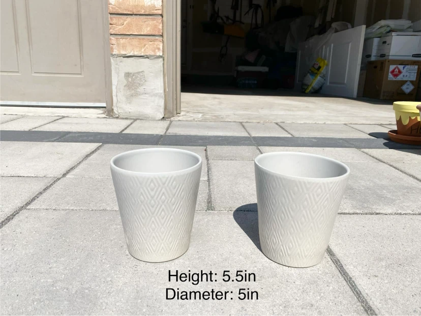 Gray Ceramic Planter Pots ($5 Each)
