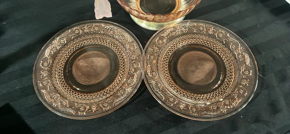 Pink Depression Glass Set