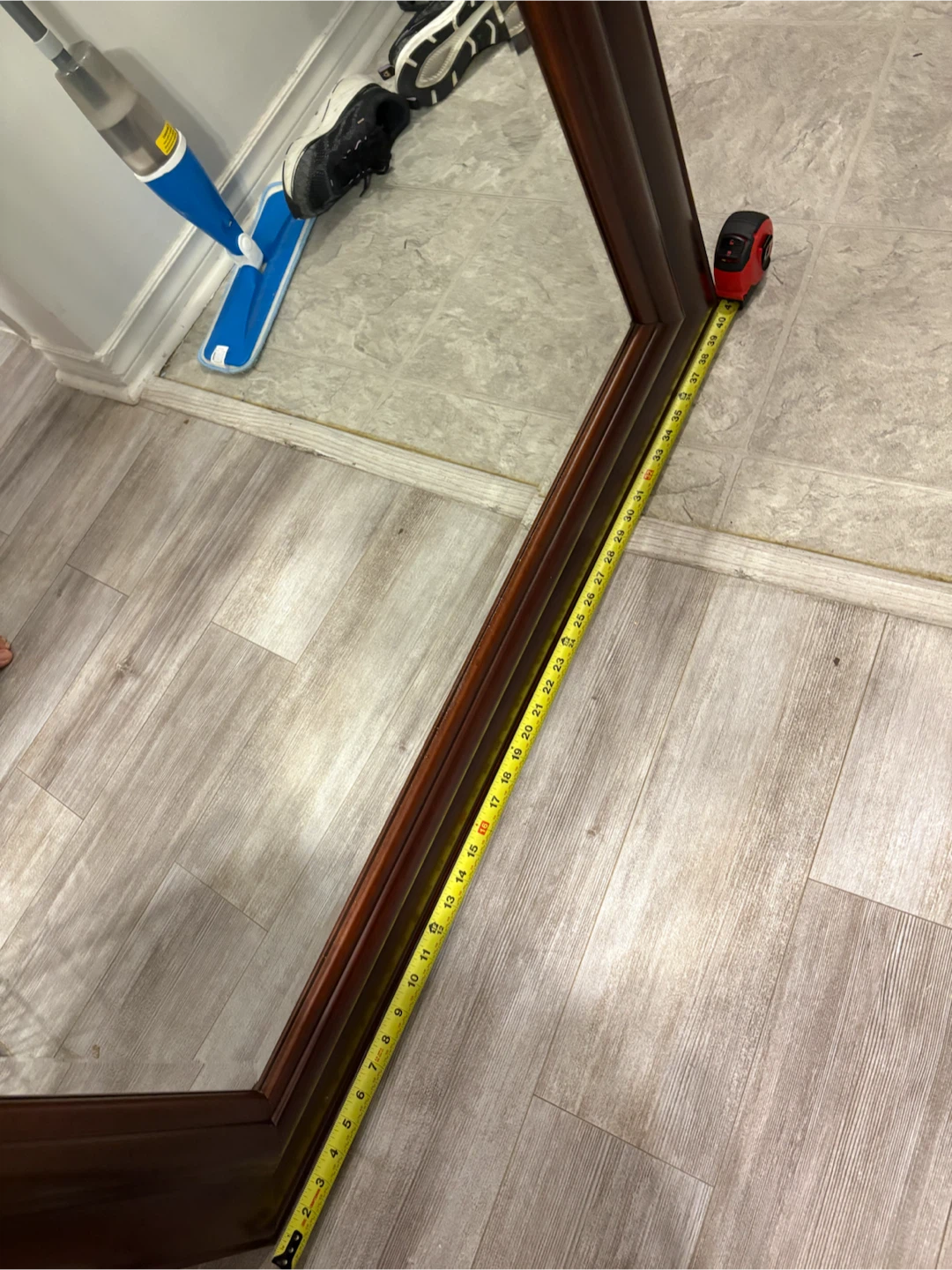 Large Framed Mirror - Wood Frame - photo 3