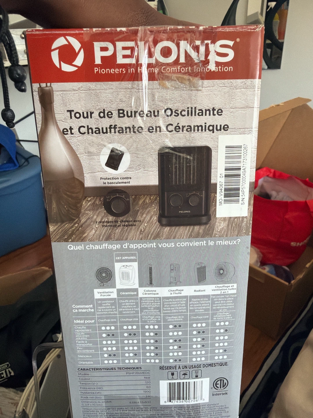 Pelonis Desktop Oscillation Ceramic Heater - photo 2