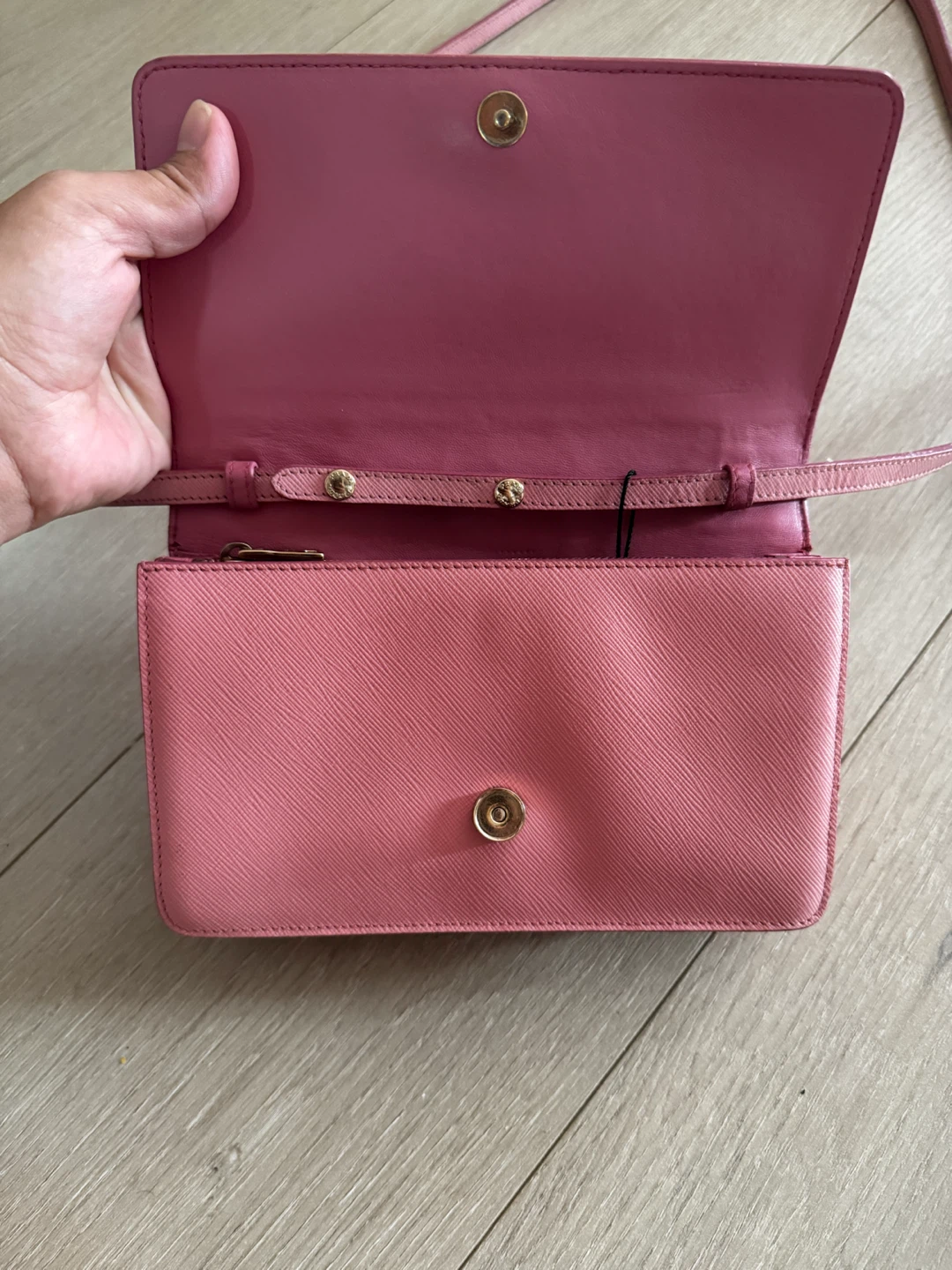 Prada Pink Saffiano Leather Shoulder Bag - photo 5