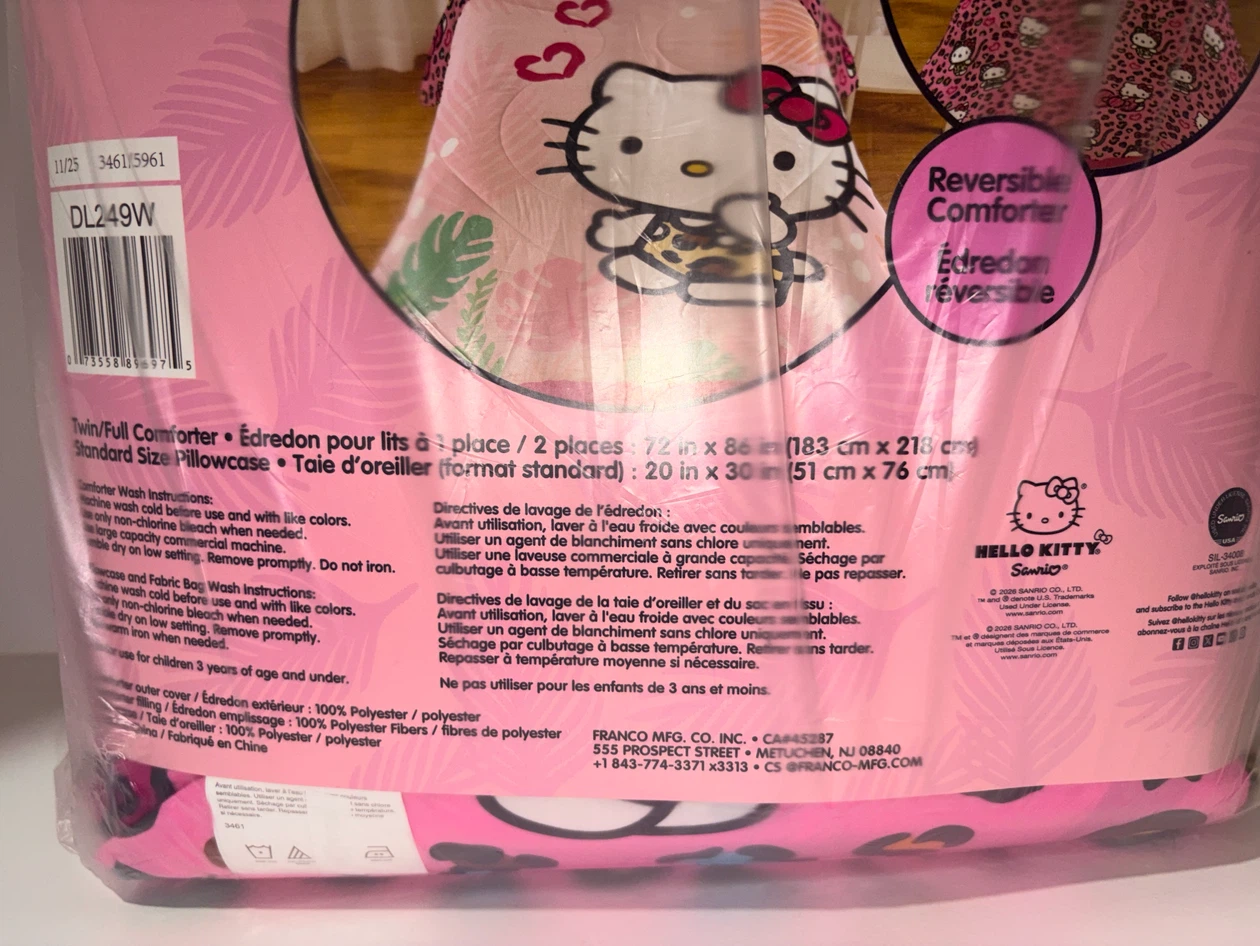 Hello Kitty 2 Piece Comforter Set Twin/Full - photo 4