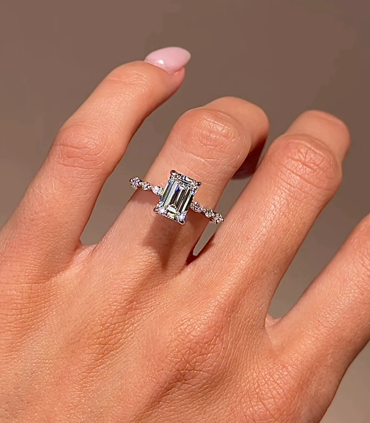 Emerald Cut Diamond Engagement Ring